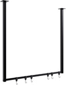 Kleiderstange mit 6 Haken für Deckenmontage - Metall Garderobenstange 50 kg belastbar