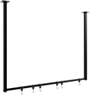 Kleiderstange mit 6 Haken für Deckenmontage - Metall Garderobenstange 50 kg belastbar