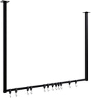 Kleiderstange mit 12 Haken für Deckenmontage - Garderobenstange Metall 50 kg belastbar