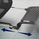 Bürostuhl mit Kopfstütze & Fußstütze 3 fach verstellbare Rückenlehne Mesh Bezug 120 kg