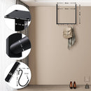 Kleiderstange mit 6 Haken für Deckenmontage - Metall Garderobenstange 50 kg belastbar