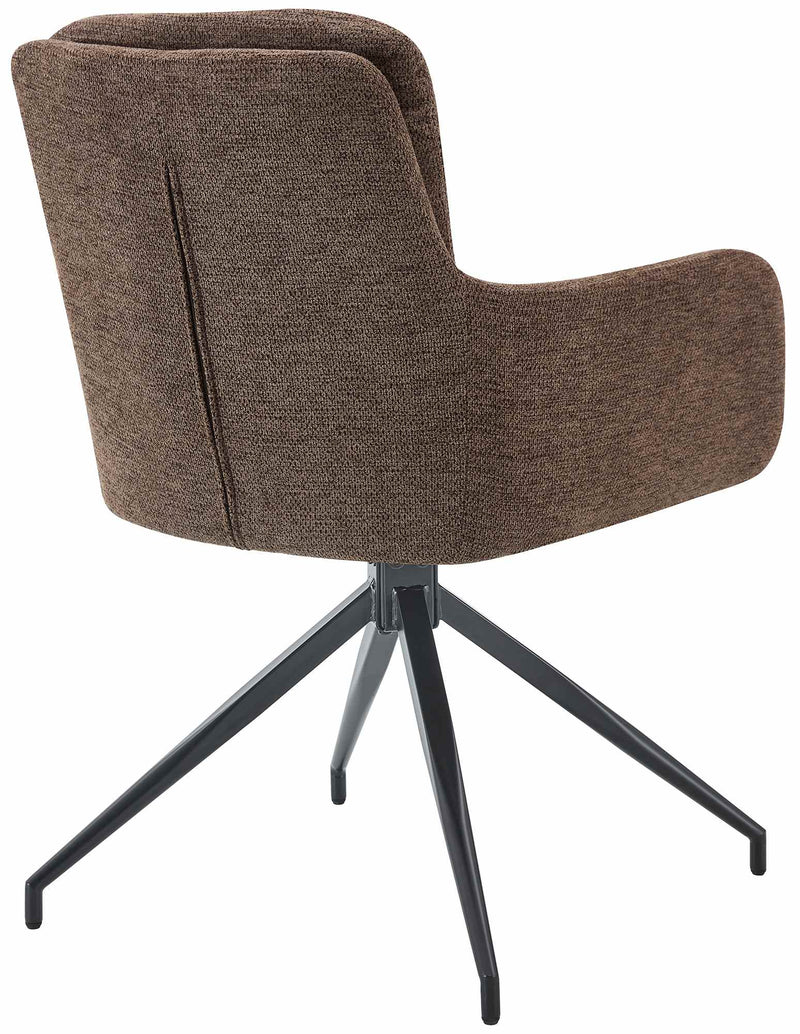 2er-Set Esszimmerstühle  Stoff, 180° drehbar, gepolstert