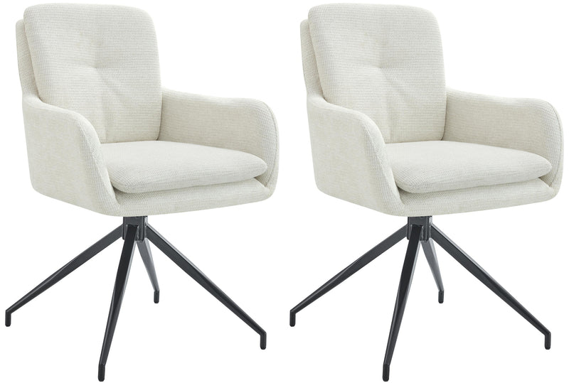 2er Set Esszimmerstuhl Pickett Stoff