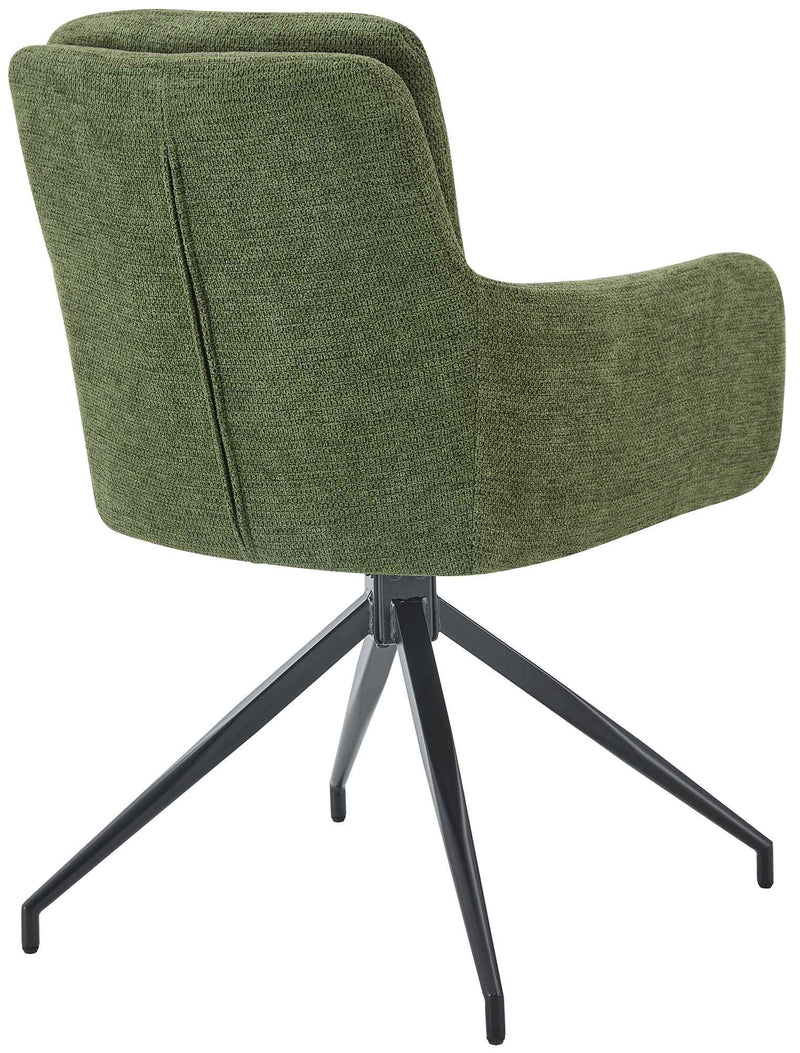 2er-Set Esszimmerstühle  Stoff, 180° drehbar, gepolstert
