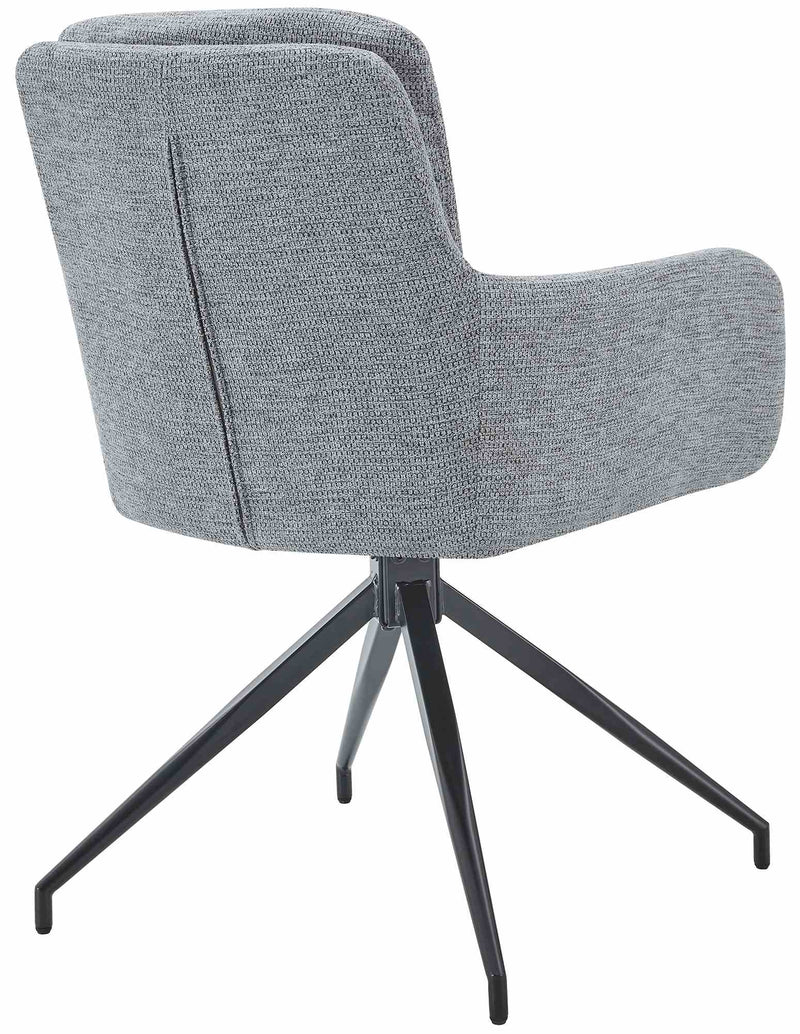 2er-Set Esszimmerstühle  Stoff, 180° drehbar, gepolstert