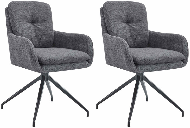 2er Set Esszimmerstuhl Pickett Stoff