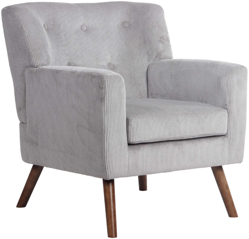 Cord-Polstersessel  dick gepolstert, Holzbeine, Bodenschoner