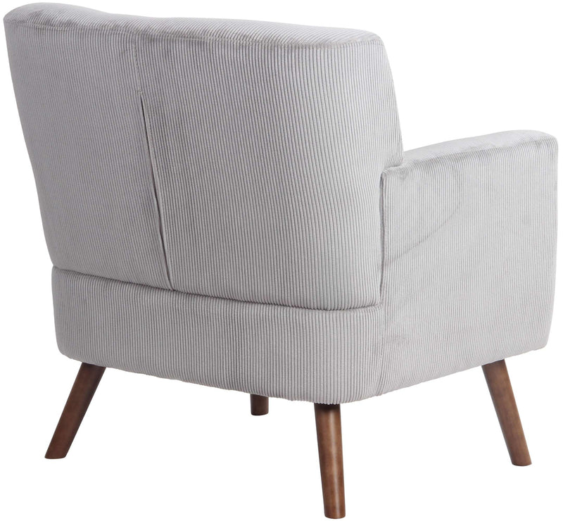 Cord-Polstersessel  dick gepolstert, Holzbeine, Bodenschoner