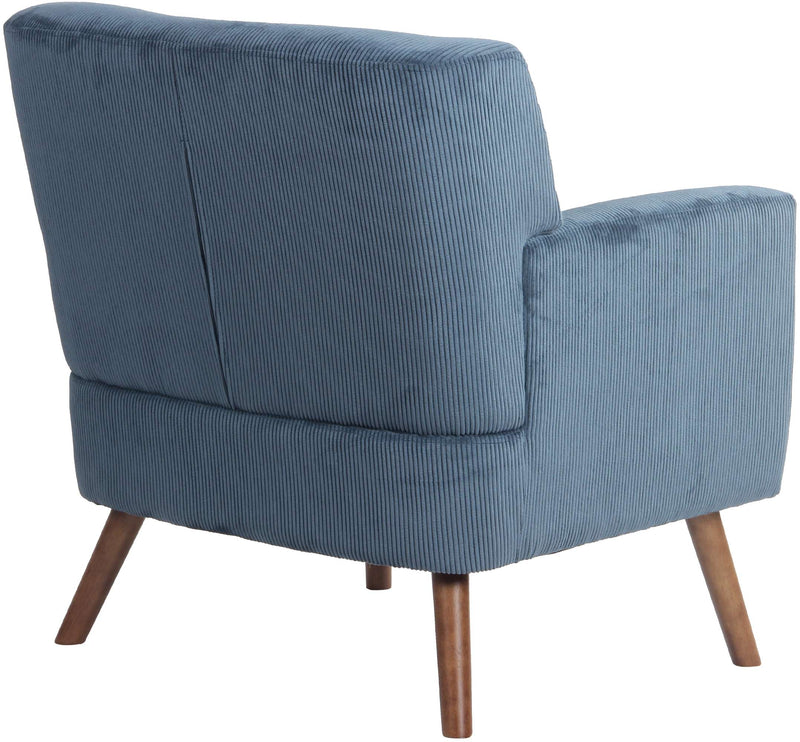 Cord-Polstersessel  dick gepolstert, Holzbeine, Bodenschoner