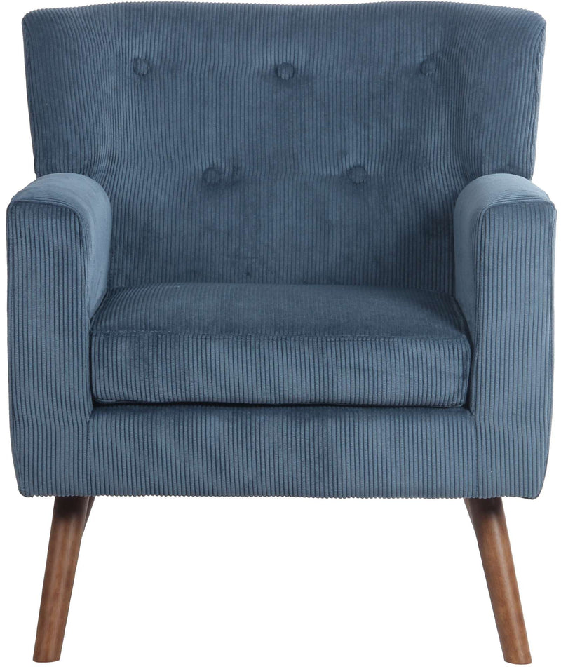 Cord-Polstersessel  dick gepolstert, Holzbeine, Bodenschoner