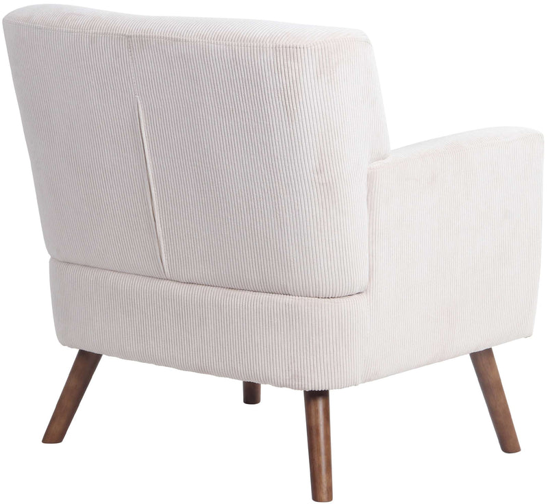 Cord-Polstersessel  dick gepolstert, Holzbeine, Bodenschoner