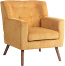 Cord-Polstersessel  dick gepolstert, Holzbeine, Bodenschoner