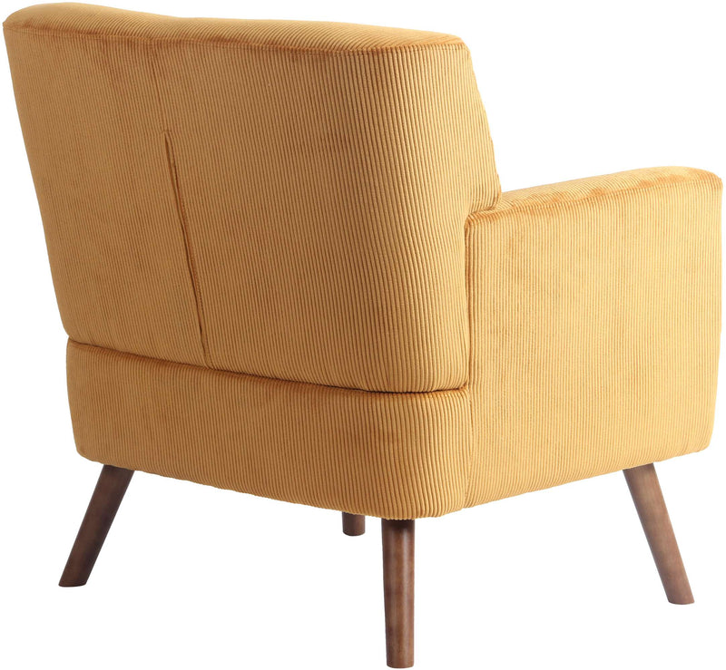 Cord-Polstersessel  dick gepolstert, Holzbeine, Bodenschoner