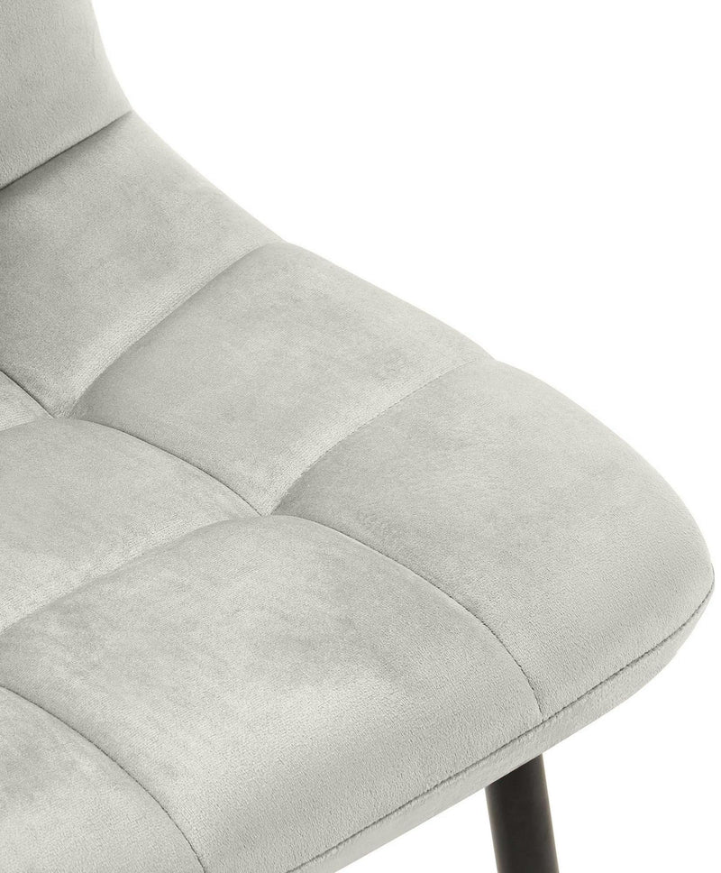 Esszimmerstuhl mit Samtbezug und hoher Rückenlehne - Eleganzer Designstuhl für Essbereich und Wohnzimmer