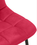 Komfortabler Esszimmerstuhl mit Samtbezug und Metallgestell