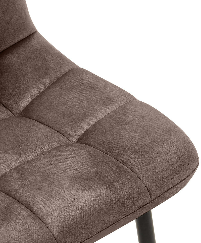 Esszimmerstuhl mit Samtbezug und hoher Rückenlehne - Eleganzer Designstuhl für Essbereich und Wohnzimmer