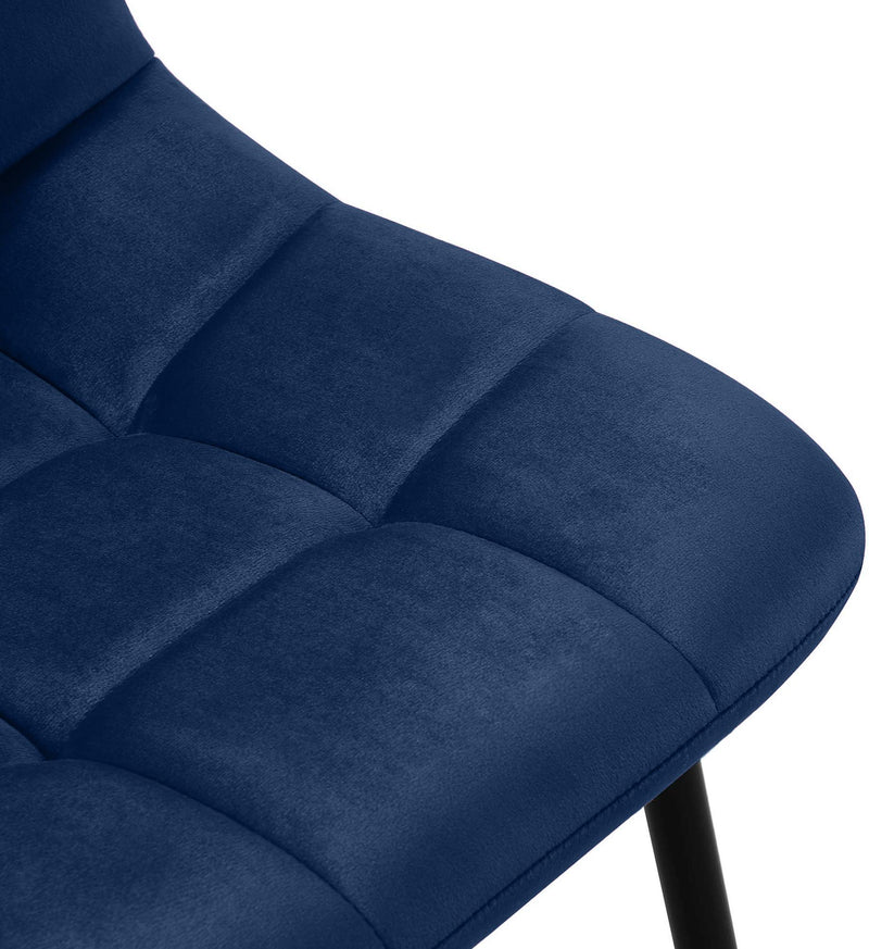 Esszimmerstuhl mit Samtbezug und hoher Rückenlehne - Eleganzer Designstuhl für Essbereich und Wohnzimmer