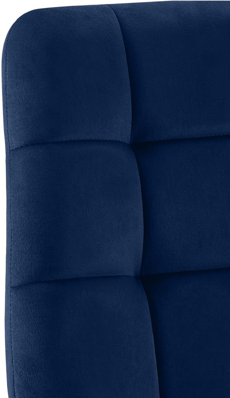 Esszimmerstuhl mit Samtbezug und hoher Rückenlehne - Eleganzer Designstuhl für Essbereich und Wohnzimmer