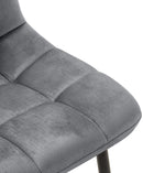 Modernes 4er-Set Esszimmerstühle mit Samtbezug und gepolsterter Rückenlehne