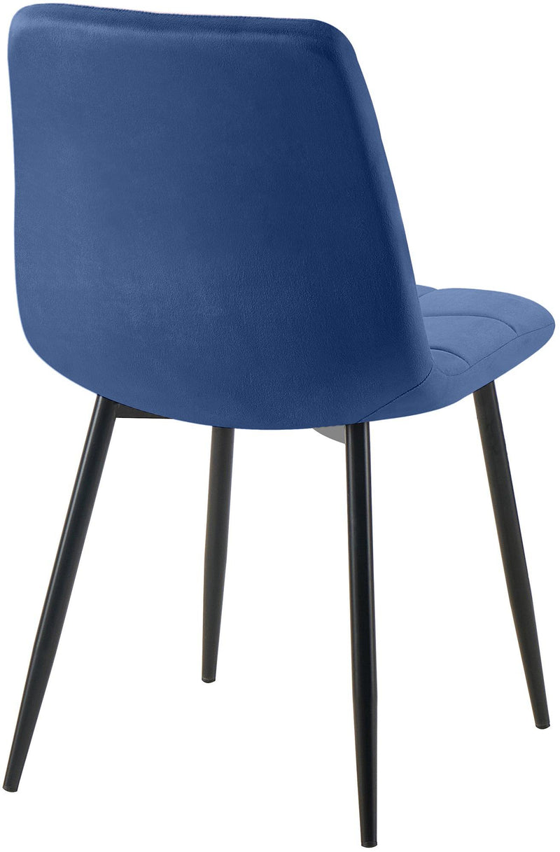 Modernes 4er-Set Esszimmerstühle mit Samtbezug und gepolsterter Rückenlehne