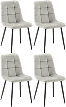 4er-Set Esszimmerstühle bequeme Lehne, bis 150 kg, Bodenschutz