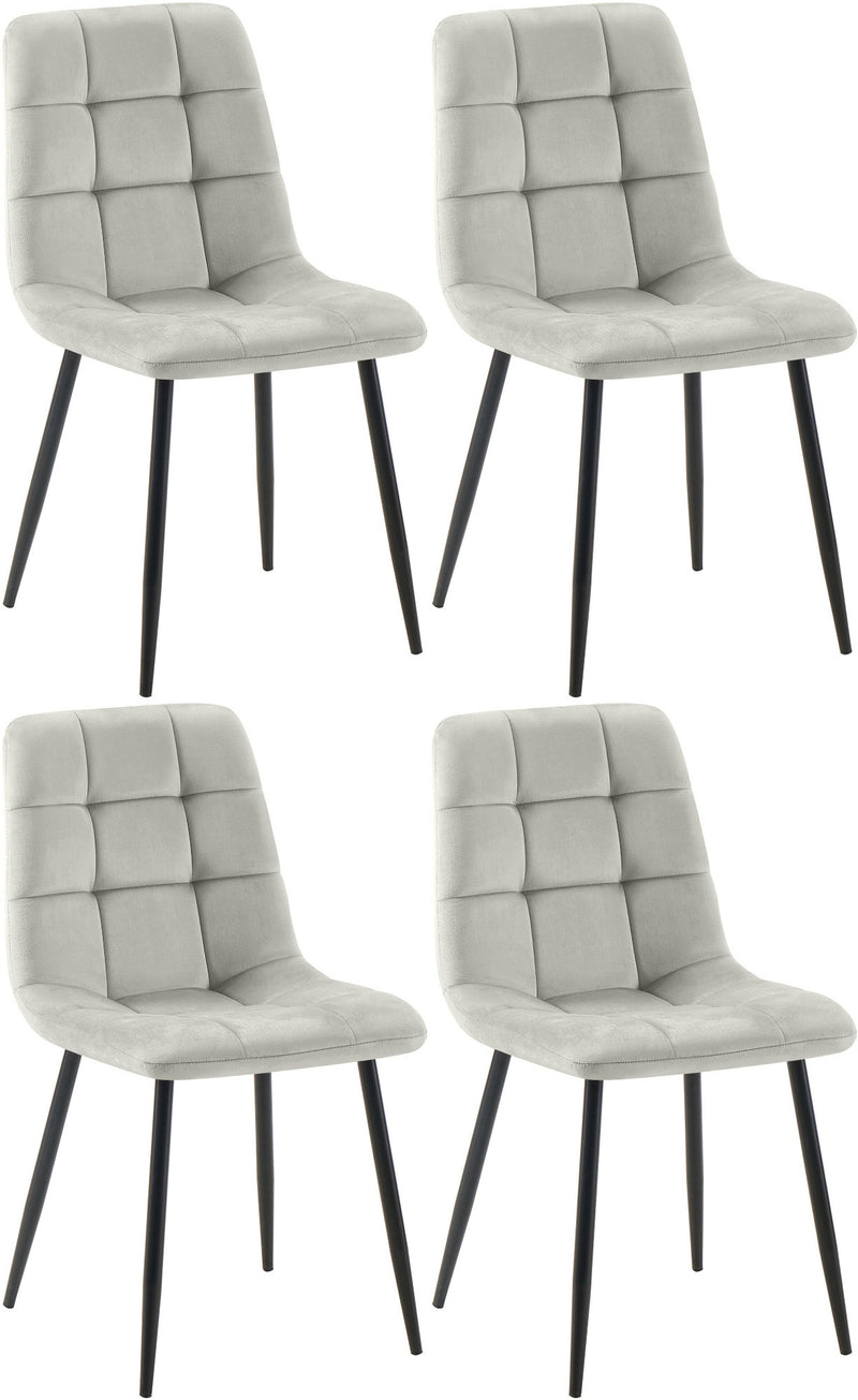 4er-Set Esszimmerstühle bequeme Lehne, bis 150 kg, Bodenschutz