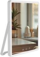 Schminkspiegel mit LED Beleuchtung, hellweißes Licht, aufladbar via USB, für Make-up & Kosmetik