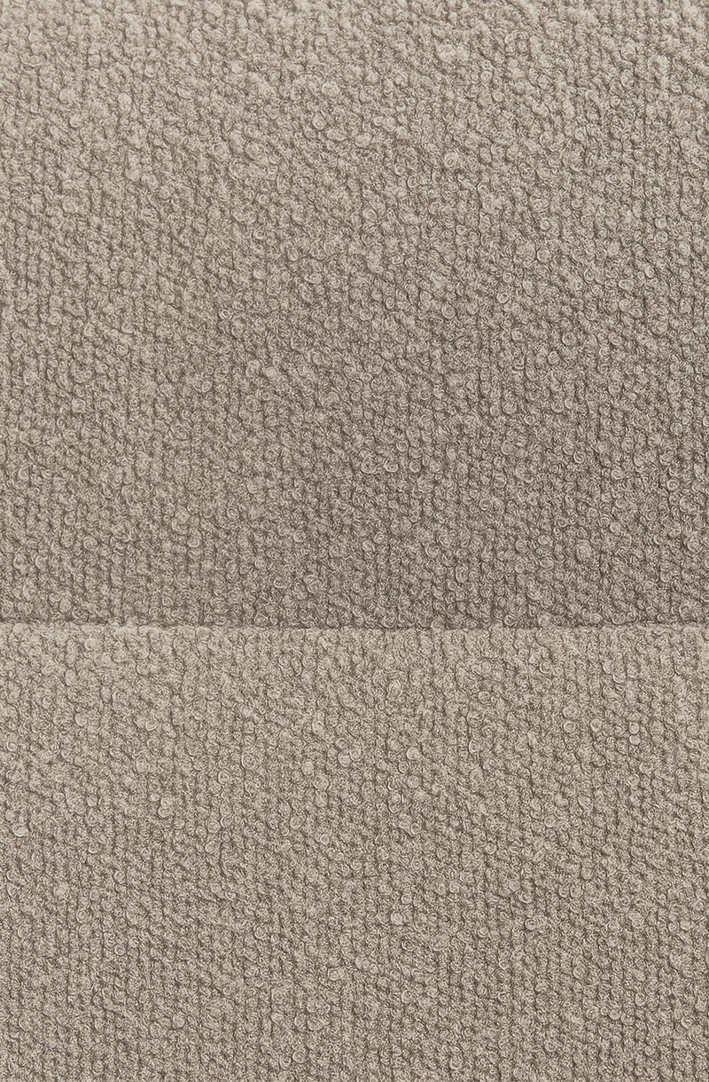 Esszimmerstuhl drehbar mit Armlehnen Teddystoff gepolstert Metallgestell 120 kg belastbar