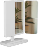 Schminkspiegel  mit LED Beleuchtung 3x Vergrößerung Touch Sensor & Dimmer 3 Farbtemperaturen aufladbar via USB für Make-up