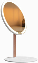 Schminkspiegel mit LED Beleuchtung 3 Farben dimmbar & Touchbedienung USB-C rundes Metall Design