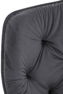 Esszimmerstuhl mit Armlehnen Samtbezug gepolstert - Moderner Sessel mit Metallgestell 150 kg belastbar