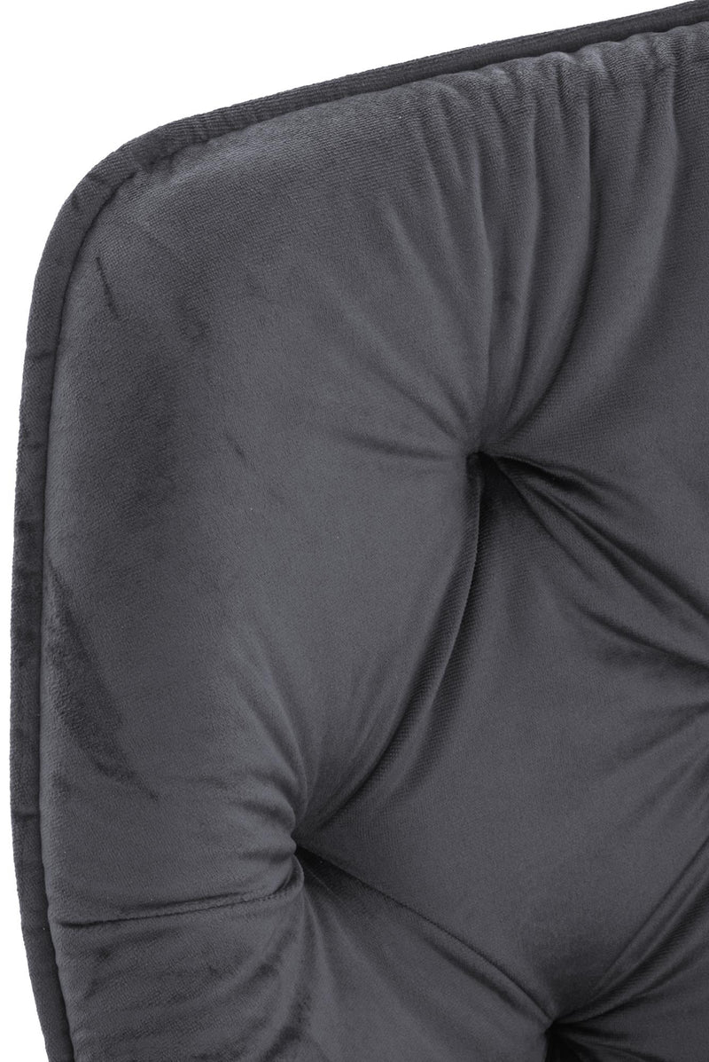 Esszimmerstuhl mit Armlehnen Samtbezug gepolstert - Moderner Sessel mit Metallgestell 150 kg belastbar