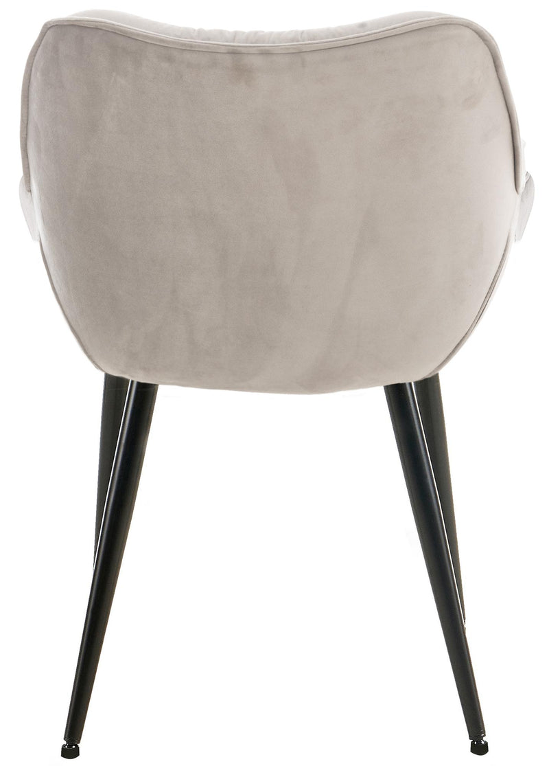 Esszimmerstuhl mit Armlehnen Samtbezug gepolstert - Moderner Sessel mit Metallgestell 150 kg belastbar