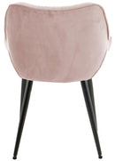 Esszimmerstuhl mit Armlehnen Samtbezug gepolstert - Moderner Sessel mit Metallgestell 150 kg belastbar