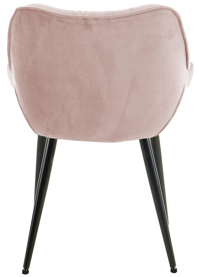 Esszimmerstuhl mit Armlehnen Samtbezug gepolstert - Moderner Sessel mit Metallgestell 150 kg belastbar