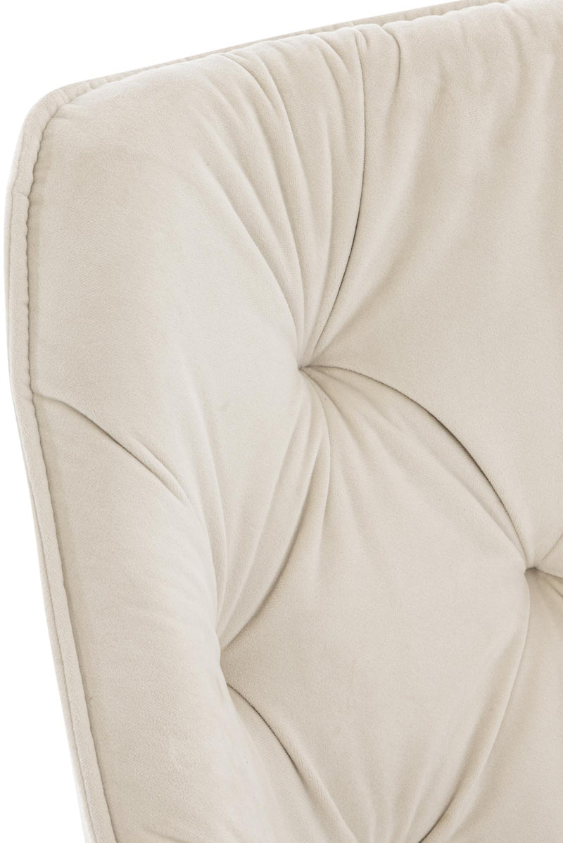 Esszimmerstuhl mit Armlehnen Samtbezug gepolstert - Moderner Sessel mit Metallgestell 150 kg belastbar