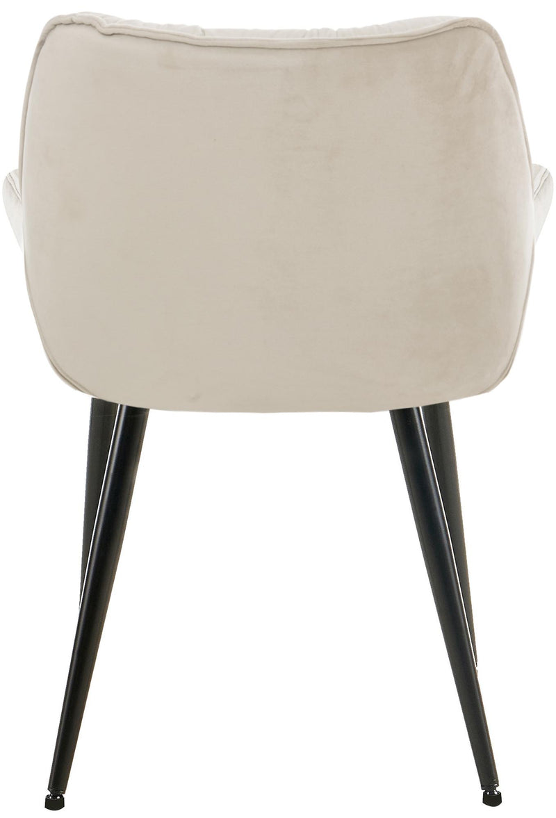 Esszimmerstuhl mit Armlehnen Samtbezug gepolstert - Moderner Sessel mit Metallgestell 150 kg belastbar