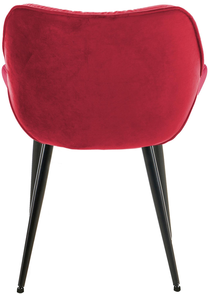 Esszimmerstuhl mit Armlehnen Samtbezug gepolstert - Moderner Sessel mit Metallgestell 150 kg belastbar