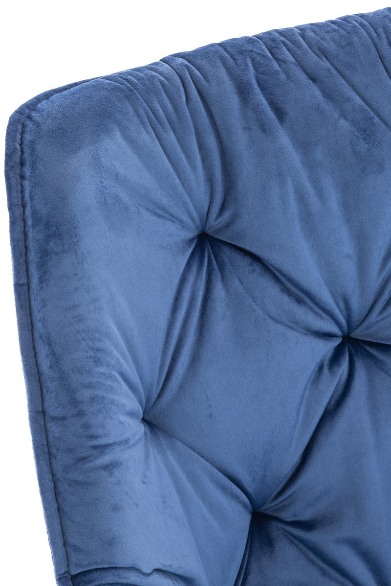 Esszimmerstuhl mit Armlehnen Samtbezug gepolstert - Moderner Sessel mit Metallgestell 150 kg belastbar