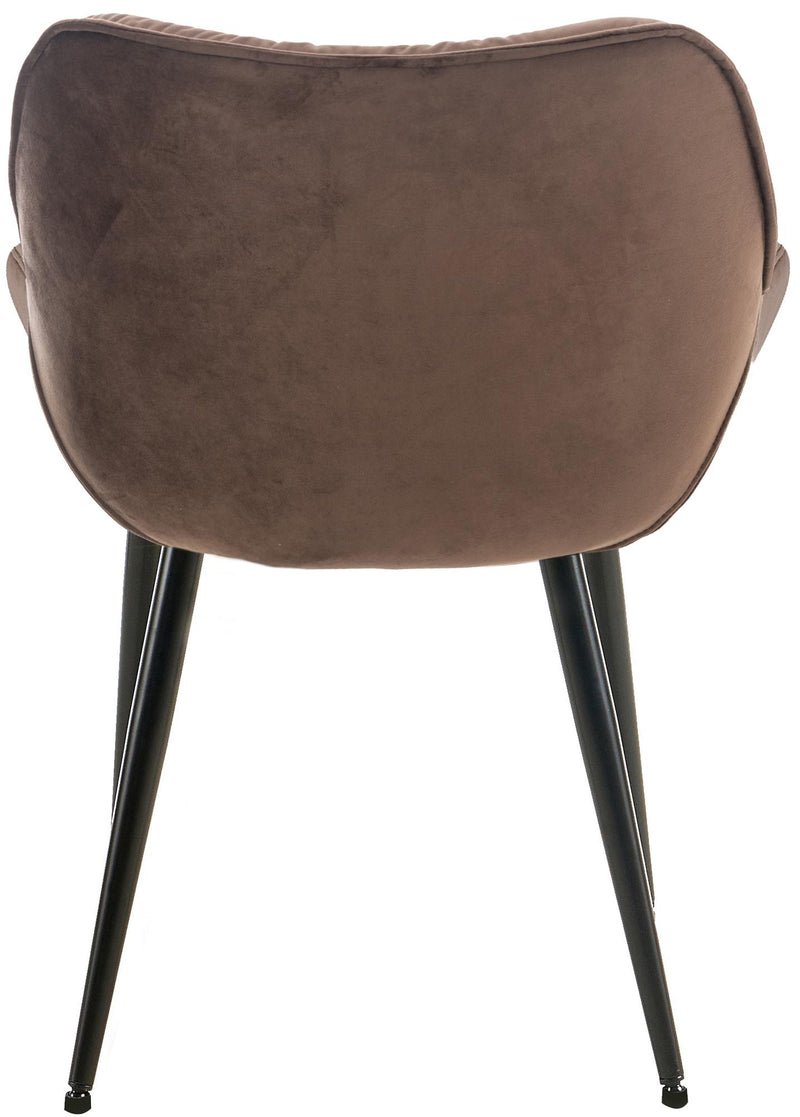 Esszimmerstuhl mit Armlehnen Samtbezug gepolstert - Moderner Sessel mit Metallgestell 150 kg belastbar