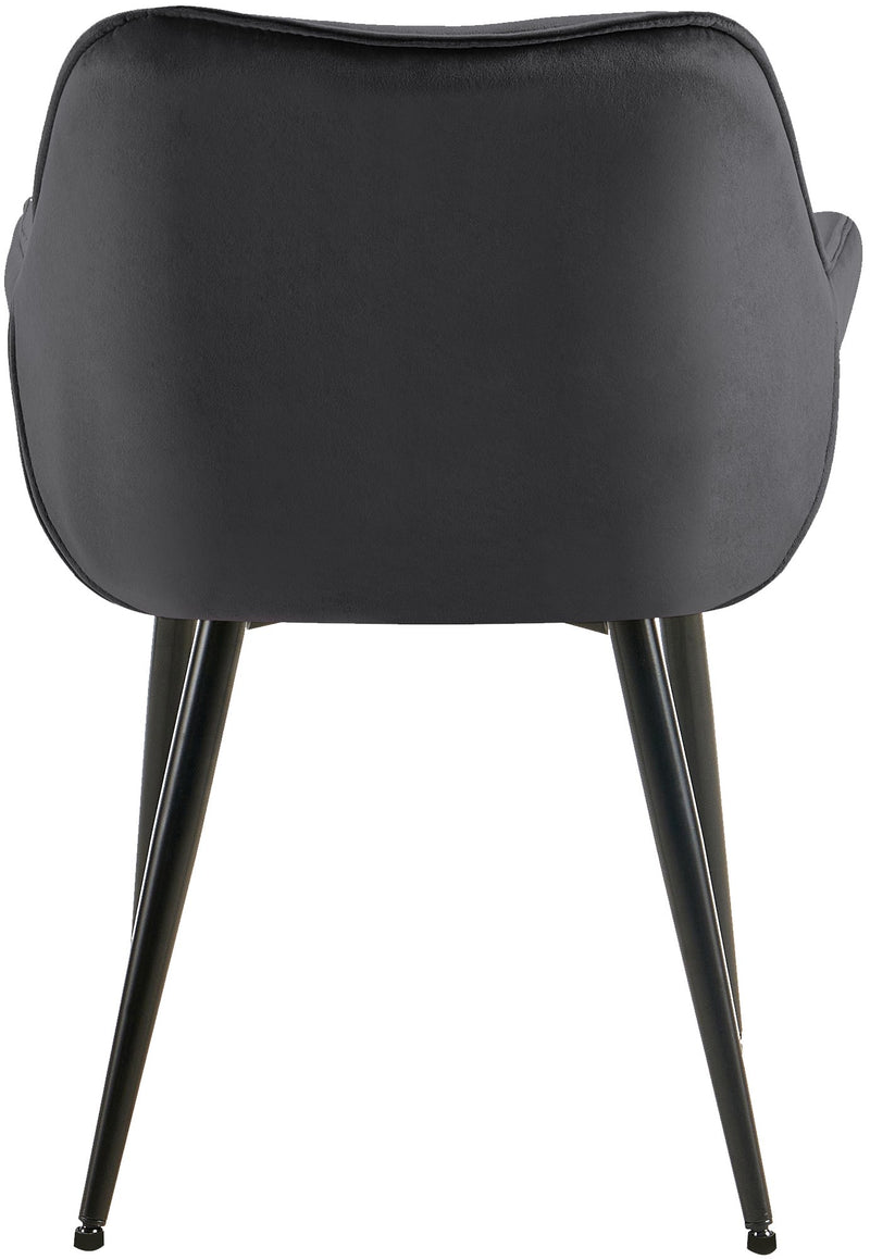 2er Set Elegante Samtstühle Luxuriöses Design Stabiles Metallgestell