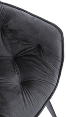 2er Set Elegante Samtstühle Luxuriöses Design Stabiles Metallgestell