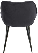 2er Set Elegante Samtstühle Luxuriöses Design Stabiles Metallgestell