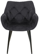 2er Set Elegante Samtstühle Luxuriöses Design Stabiles Metallgestell