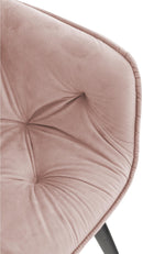 2er Set Elegante Samtstühle Luxuriöses Design Stabiles Metallgestell