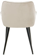 2er Set Elegante Samtstühle Luxuriöses Design Stabiles Metallgestell