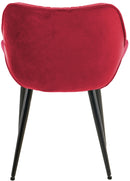 2er Set Elegante Samtstühle Luxuriöses Design Stabiles Metallgestell