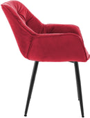 2er Set Elegante Samtstühle Luxuriöses Design Stabiles Metallgestell