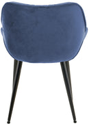 2er Set Elegante Samtstühle Luxuriöses Design Stabiles Metallgestell