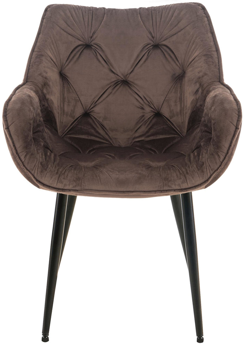 2er Set Elegante Samtstühle Luxuriöses Design Stabiles Metallgestell